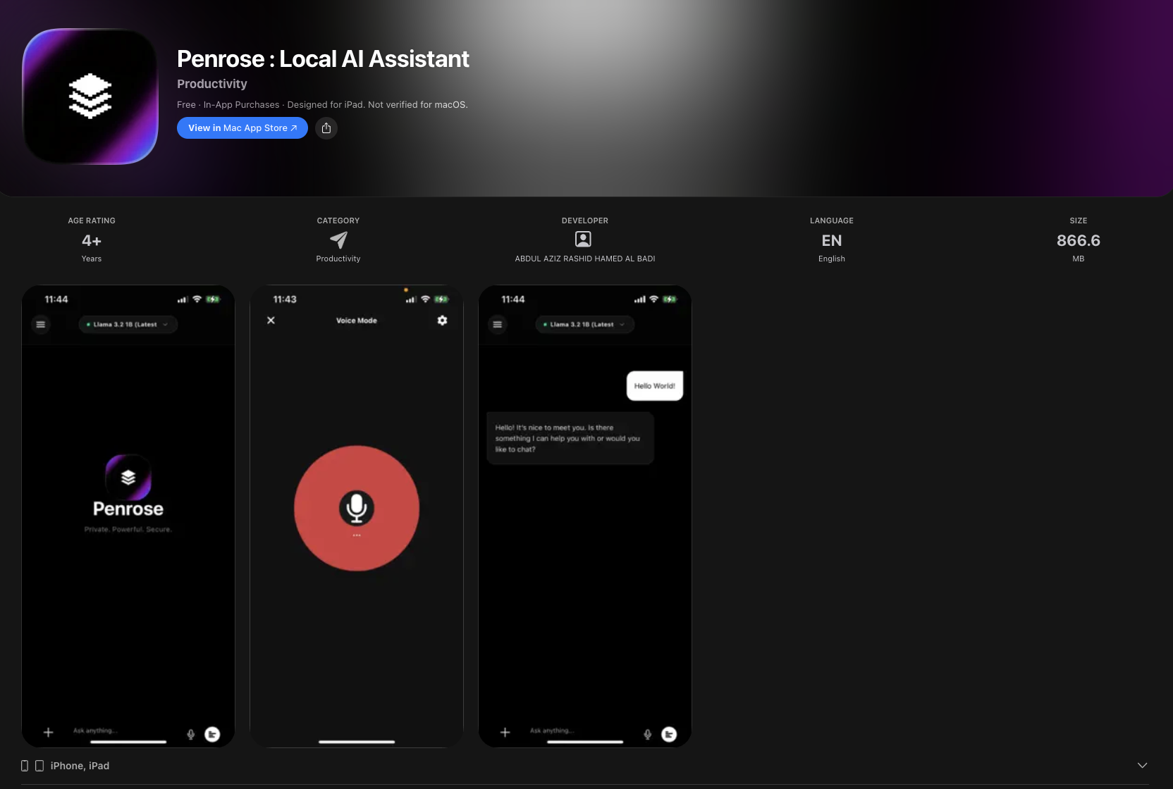 Penrose Local AI Assistant